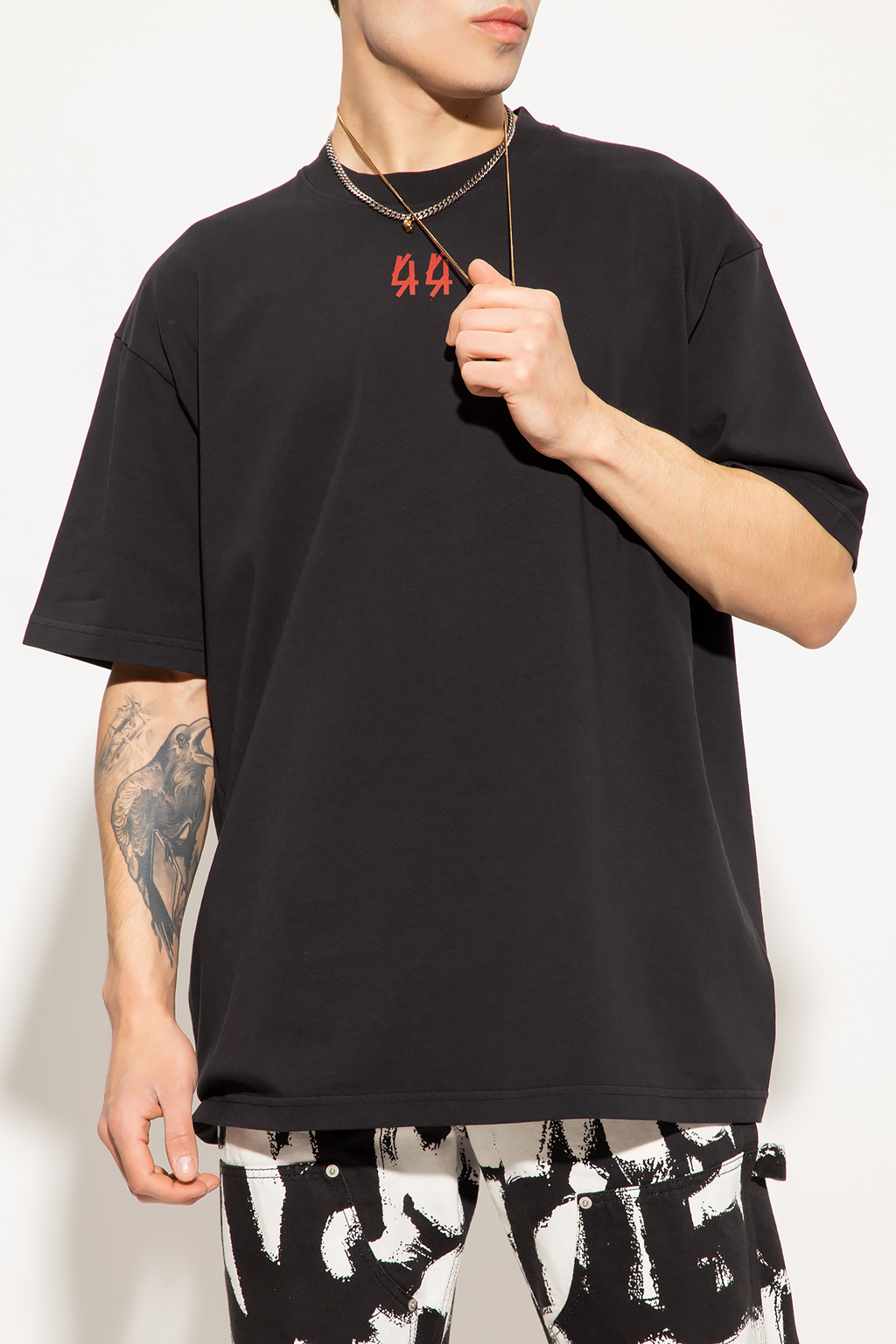 Black Printed T-shirt 44 Label Group - Vitkac Germany